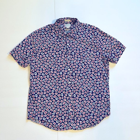 J. Crew Other - J. Crew Short-sleeve Secret Wash organic cotton poplin shirt - Large